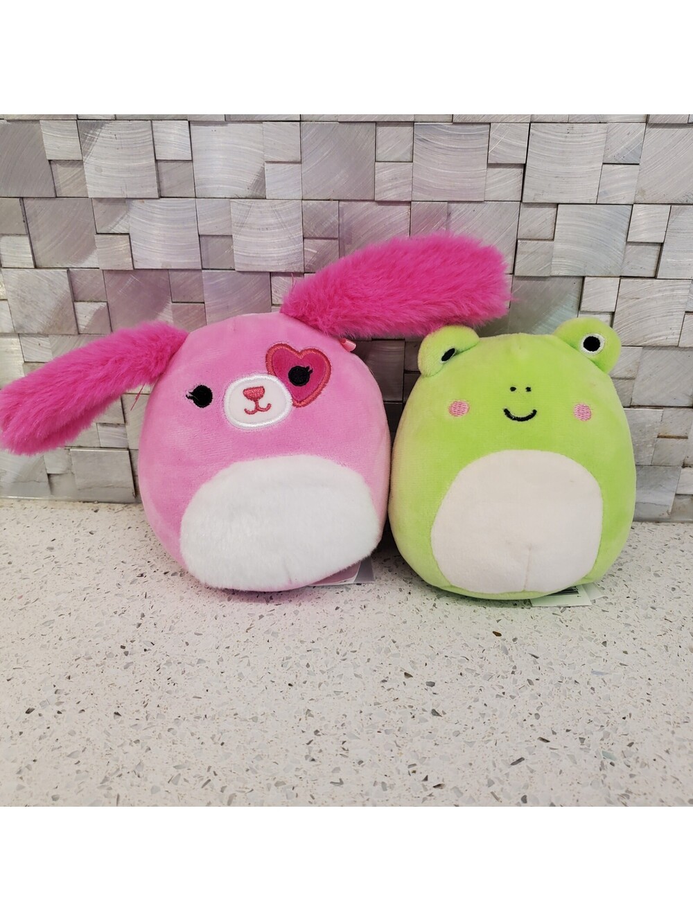 Squishmallows Frog Dog with Hearts Pink Small